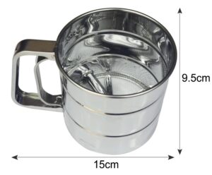 Przesiewacz do cukru pudru, mąki sitko metalowe - obrazek 5