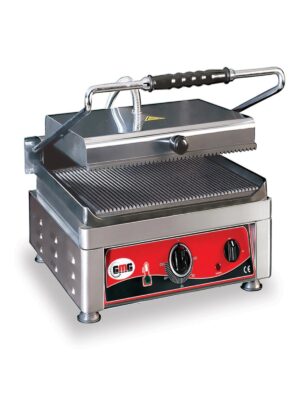 Pojedynczy Grill kontaktowy 25x25cm opiekacz żeliwny podwójnie ryflowany GMG 1750W - obrazek 3