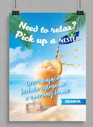 Plakat reklamowy NESTEA